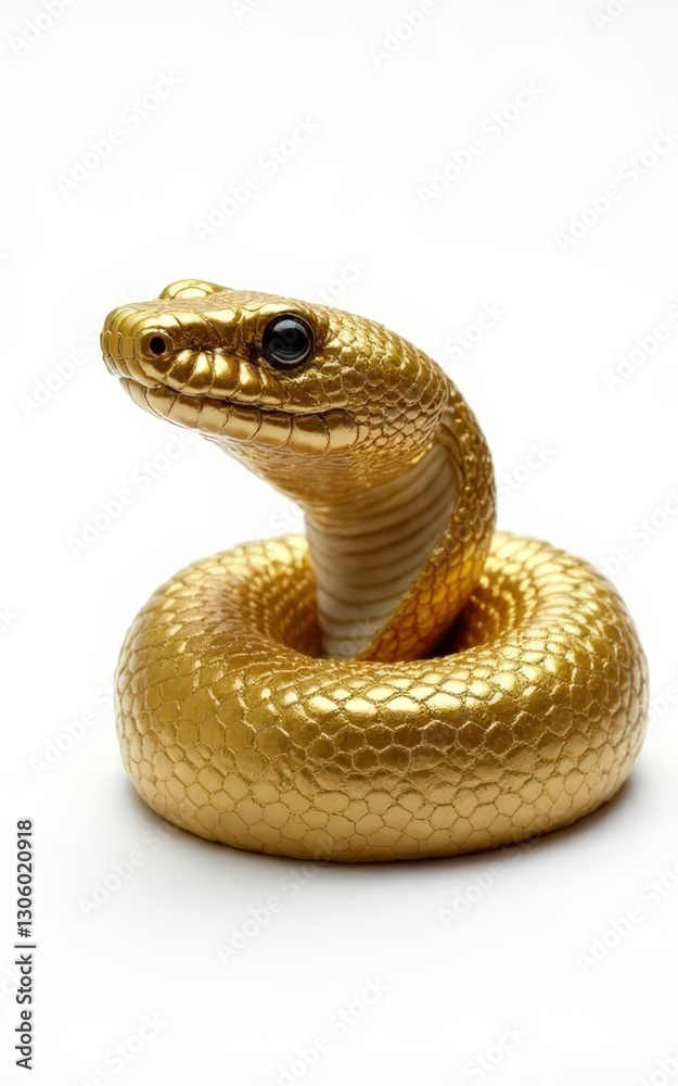 Fototapeta premium Handcrafted Golden Snake Sculpture