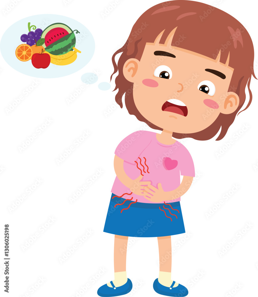 Woman hold her stomach because she feel hungry Woman hold her stomach because she feel hungry