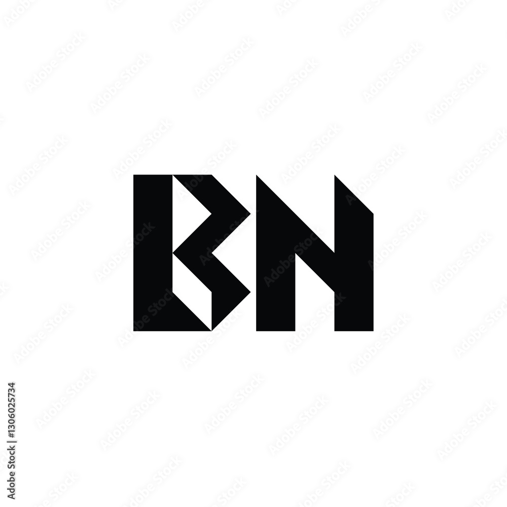BN monogram logo design letter text name symbol monochrome logotype alphabet character simple logo BN monogram logo design letter text name symbol monochrome logotype alphabet character simple logo