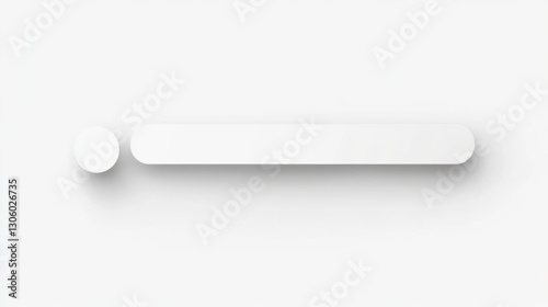 White Circle Button and Rounded Rectangle Slider