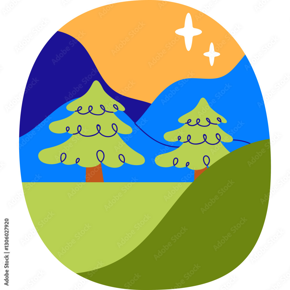 Fototapeta premium Mountain Landscapes icon