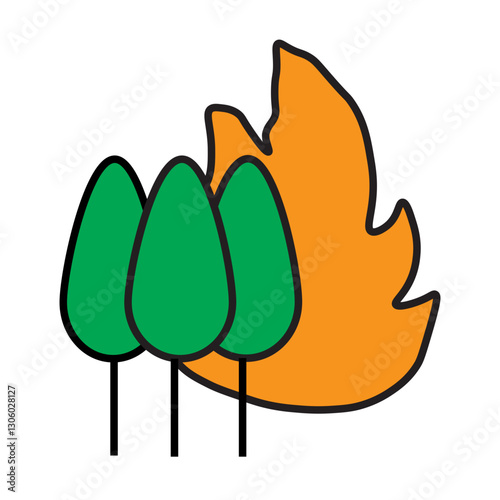 forest in fire 