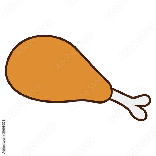 chicken drumstick food illustration