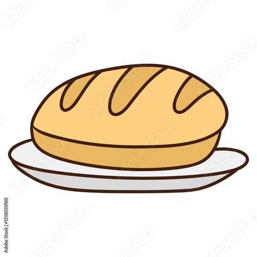 loaf of bread vector illustration