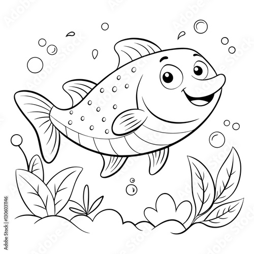 vector illustration of a fish