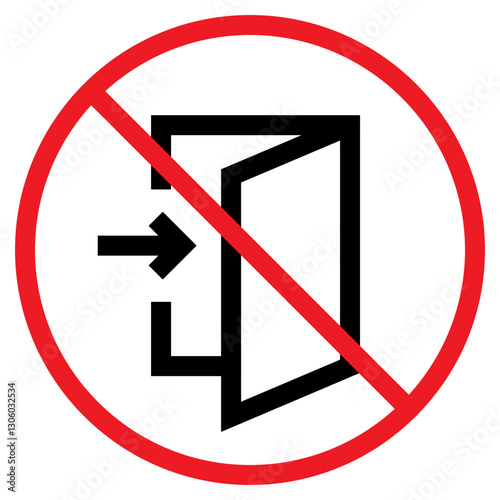 Illustration of No Entry Sign Icon