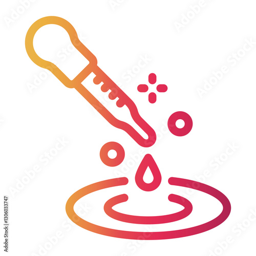 pipette Line Gradient Icon