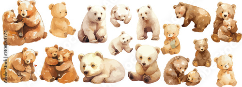 bear watercolor illustration