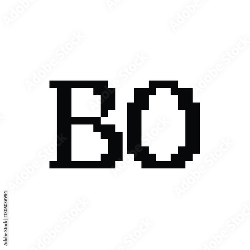 BO monogram logo design letter text name symbol monochrome logotype alphabet character simple logo