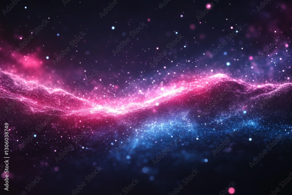 Fototapeta premium Galaxy and stars in deep space with colorful nebula clouds