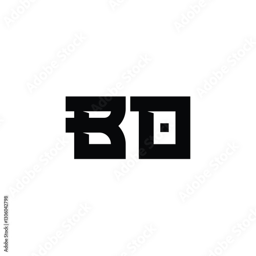 BO monogram logo design letter text name symbol monochrome logotype alphabet character simple logo