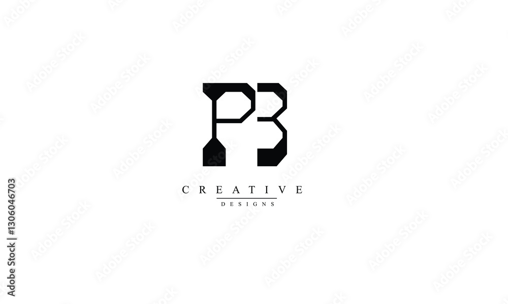 Alphabet letters Initials Monogram logo PB BP P N Alphabet letters Initials Monogram logo PB BP P N