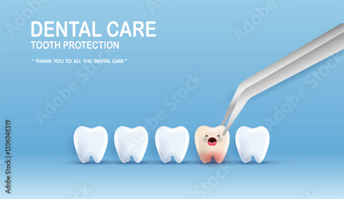 Dental care illustration set. dentists treat  tooth decay to avoid pain when chewing. tooth decay treatment concept. remove plaque, treat tooth decay. medical apps, websites and hospital. vector.