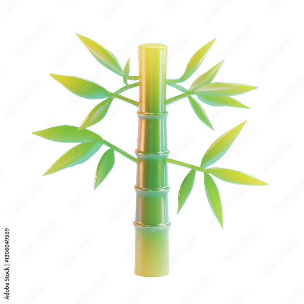 Naklejka premium bamboo isolated on white background