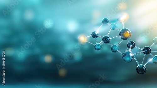 Exploring molecular structures close-up science lab image digital environment micro view chemistry concept