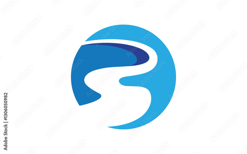 River Concept icon Logo illustration design River Concept icon Logo illustration design