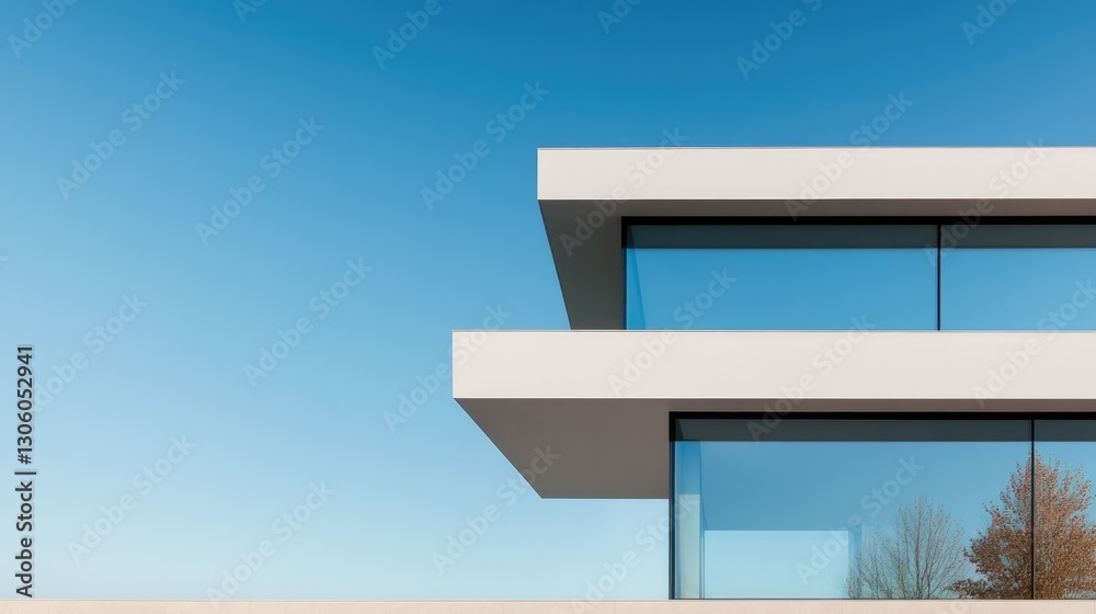 close-up shot of expansive panoramic with reflections of clear sky capturing modern architecture design close-up shot of expansive panoramic with reflections of clear sky capturing modern architecture design