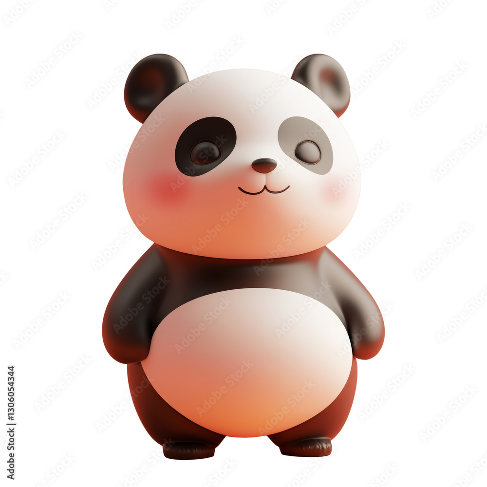 Naklejka premium 3D Panda
