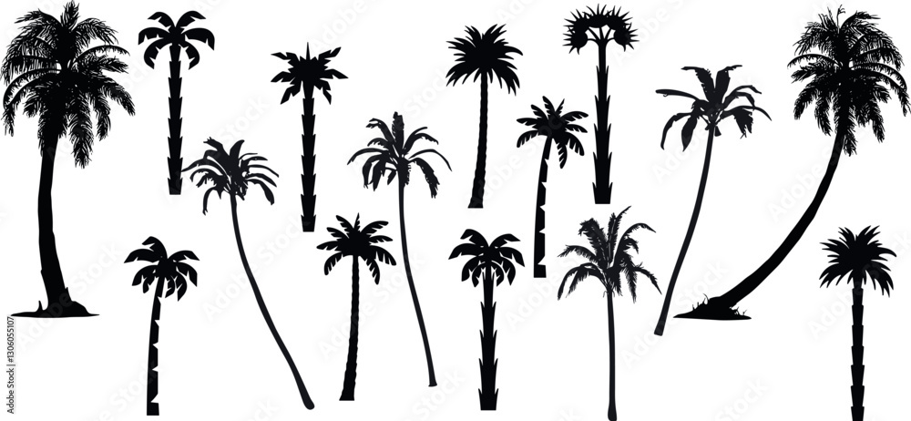 custom made wallpaper toronto digitalBlack Silhouette of Palm Tree Perfect for Designs