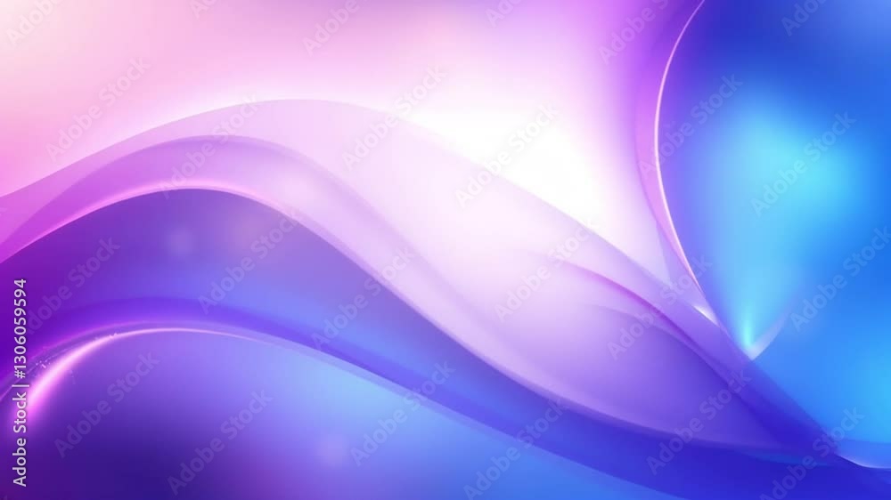 Abstract background with dynamic flowing waves of purple and blue, creating a vibrant and futuristic atmosphere, perfect for creative designs or digital art projects.