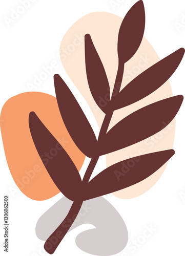 Abstract Aesthetic Plant Element Set 