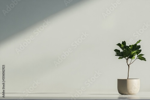 calm essence of freshly wiped table with minimalistic composition in well-lit room