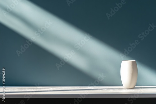 calm essence of freshly wiped table with minimalistic composition in well-lit room