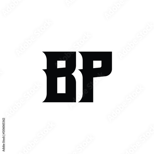 BP monogram logo design letter text name symbol monochrome logotype alphabet character simple logo