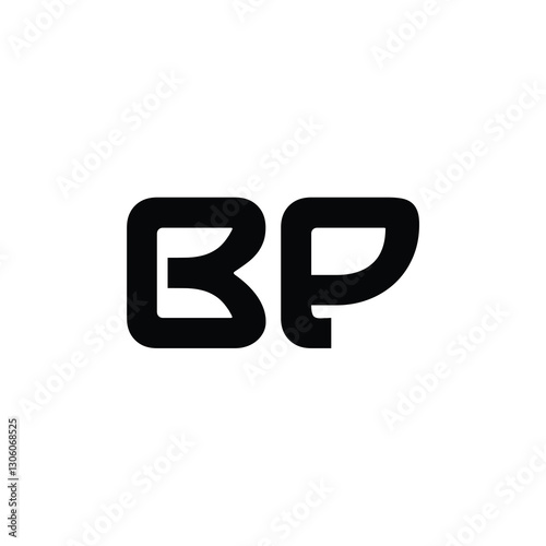 BP monogram logo design letter text name symbol monochrome logotype alphabet character simple logo