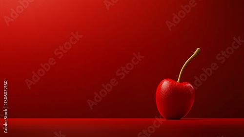 Red cherry minimalist backdrop, product placement