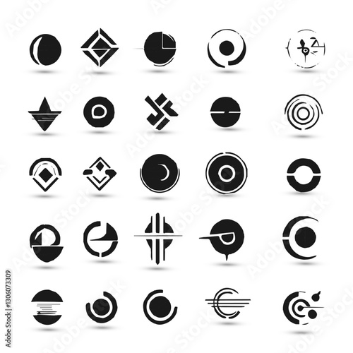 Creative abstract logo collection Logo can be used for icon brand identity finance