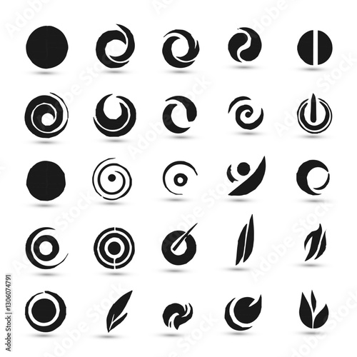 Abstract logo collection Logo can be used for icon brand identity finance