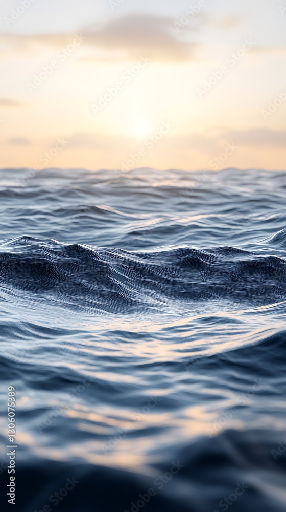 Ocean waves at dusk horizon view Ocean waves at dusk horizon view