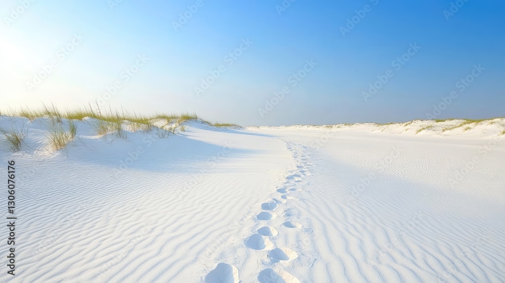 custom made wallpaper toronto digitalA pure pristine white sand beach stretching into the distance, with no footprints, creating space for copy.