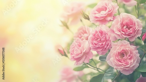 A warm pastel light gradient from soft yellow to pink, providing an elegant and serene backdrop with plenty of room for text placement.