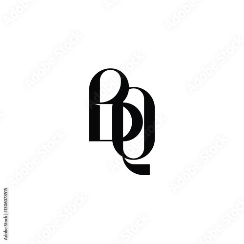 BQ monogram logo design letter text name symbol monochrome logotype alphabet character simple logo