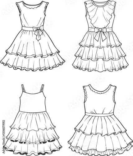 vector illustration of a wedding dress