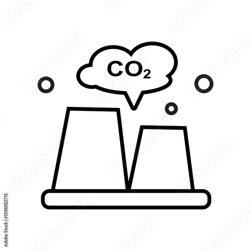 Air pollution line icon