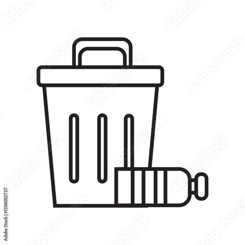 Trash box line icon
