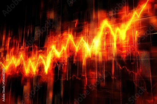 A professional image showing a digital stock market graph with fluctuating lines, highlighting the economic landscape.