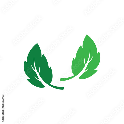 Mint leaf logo icon