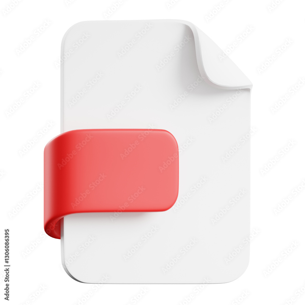 This image presents a clean, modern, 3D-rendered document with a red label, possibly a bookmark. This image presents a clean, modern, 3D-rendered document with a red label, possibly a bookmark.