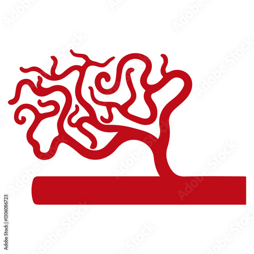 vessel growth abnormal red icon
