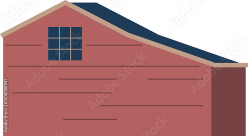 Agricultural building exterior vector illustration