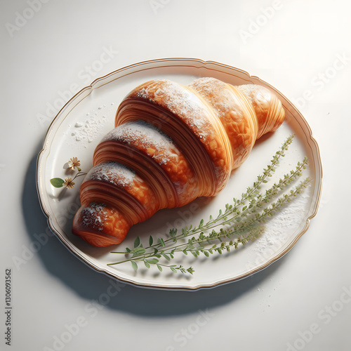 croissant on a plate