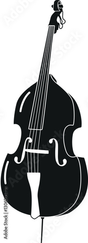 Violin string music instrument black-and-white