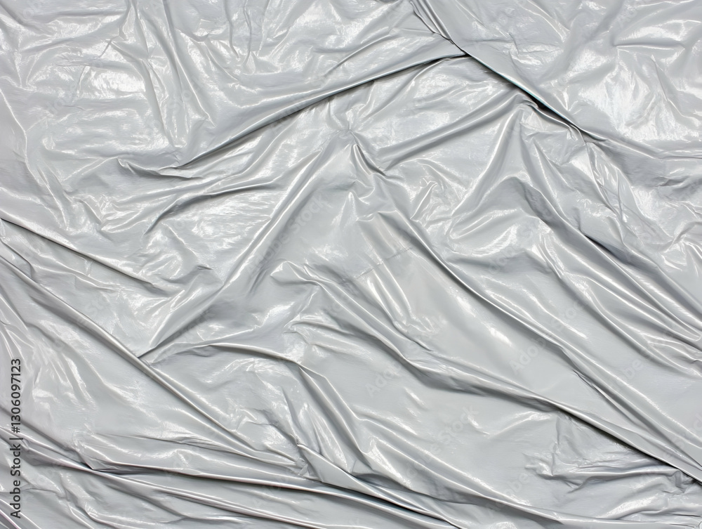 Obraz premium Abstract Gray Shiny Wrinkled Fabric Surface Background Texture