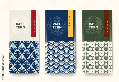 Packaging templates japanese pattern background of luxury or premium products