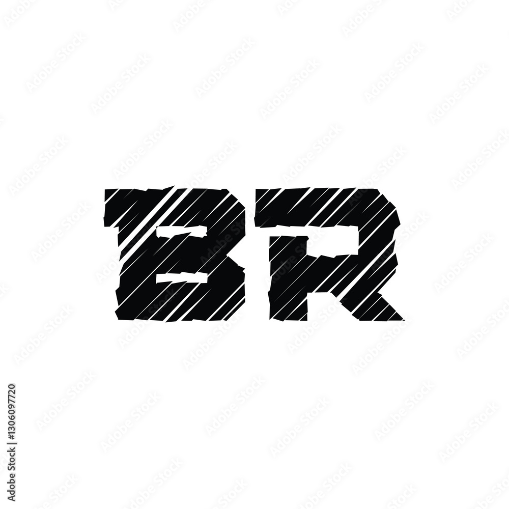 BR monogram logo design letter text name symbol monochrome logotype alphabet character simple logo BR monogram logo design letter text name symbol monochrome logotype alphabet character simple logo