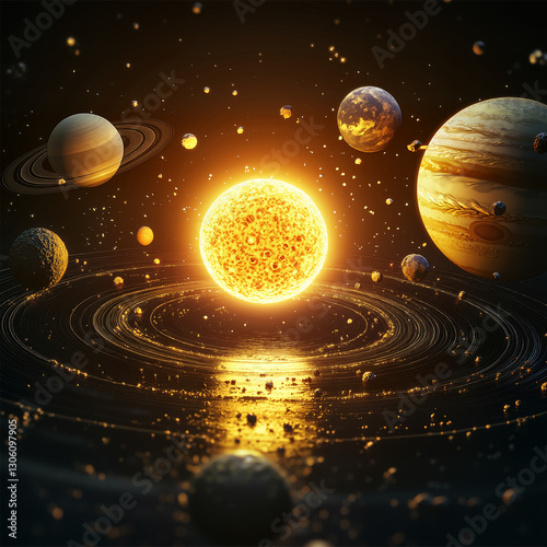 an artist's impression of the planets in the solar system photo